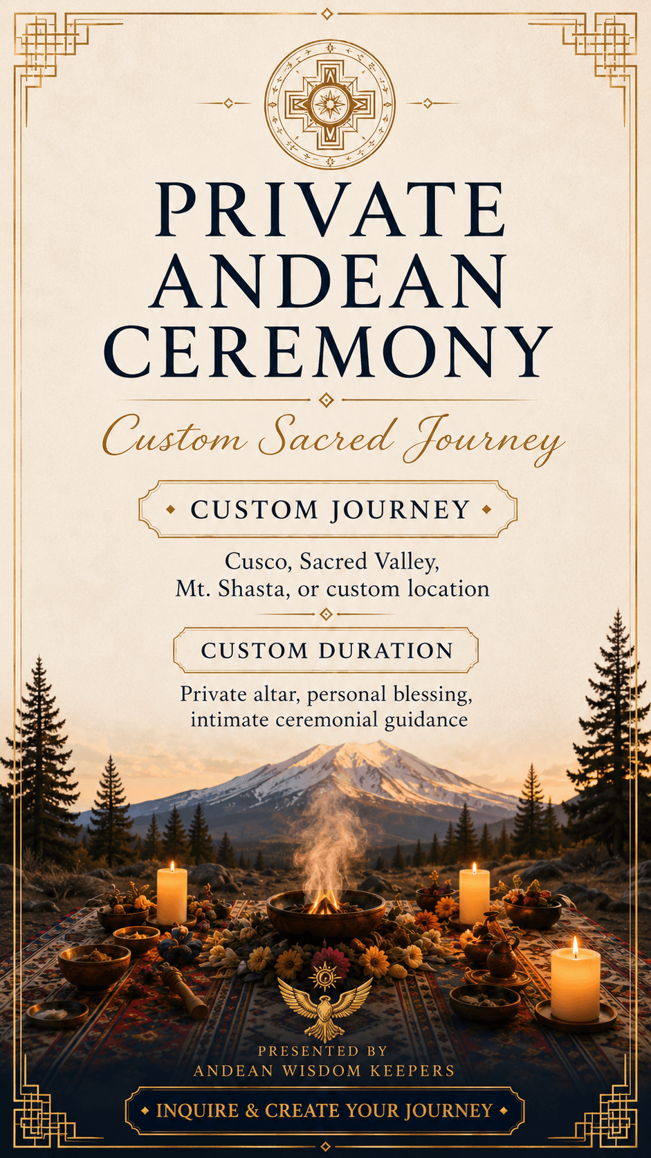 Private Andean Ceremony / Custom Sacred Journey